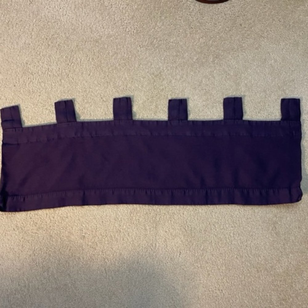 Dark purple tab top valances